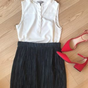 Vintage Micro Pleated Pencil Skirt